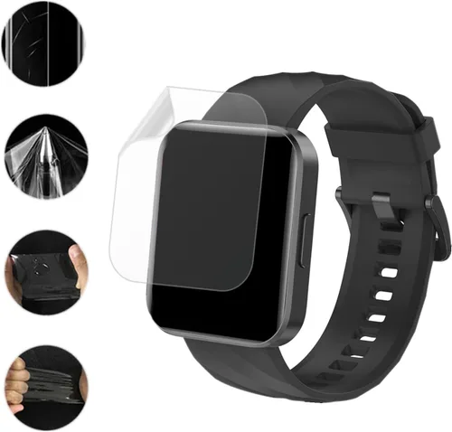 Vista 3 de Protector de pantalla compatible con Dakofied D1 Smart Watch de 1.85 pulgadas (paquete de 6) película suave de TPU transparente, compatible