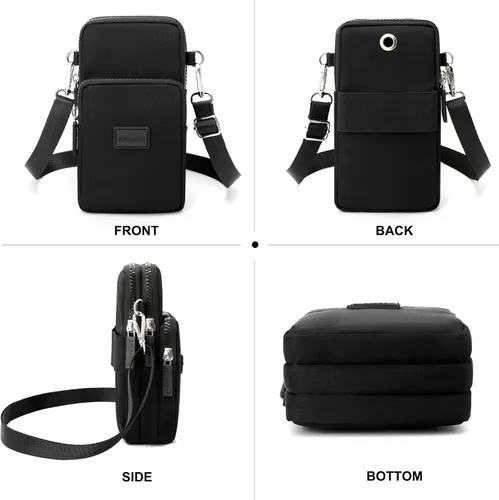 Vista 5 de JANKS Bolsos cruzados pequeños para mujer, mini monederos para teléfono celular, bolso de hombro