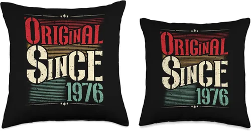 Vista 3 de 1976 vintage birthday retro Limited Edition men woman gift Throw Pillow