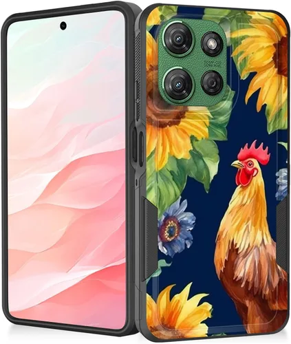 Vista 42 de Funda para Moto G Play 4G 2024, resistente de doble capa híbrida de policarbonato duro, goma suave, a prueba de golpes, funda protectora resistente