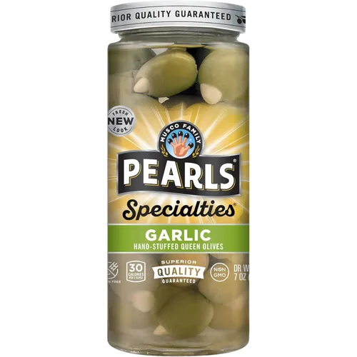 Vista 20 de Pearls Specialties - Aceitunas de reina griegas rellenas de queso azul, tarro de 6.7 onzas, paquete de 6, verificadas sin OMG, certificado Kosher