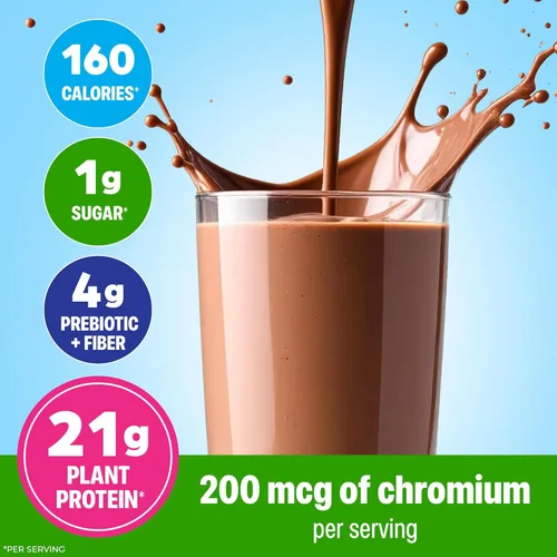 Vista 3 de Orgain - Proteína orgánica + mezcla de metabolismo en polvo, chocolate con sabor a malta - 21 g de proteína vegetal, 5 g de fibra prebiótica, sin