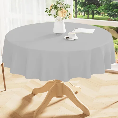 Vista 36 de Smiry Mantel cuadrado de vinilo impermeable de 54x54 pulgadas, protector de manteles de vinilo lavables, funda de mesa resistente a derrames de Beige