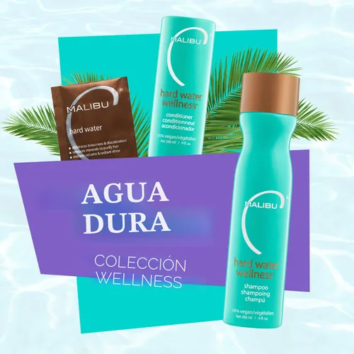Vista 4 de Malibu C Remedio capilar Hard Water Wellness (1 paquete) – Elimina los depósitos de agua dura y las impurezas del cabello – Contiene complejo