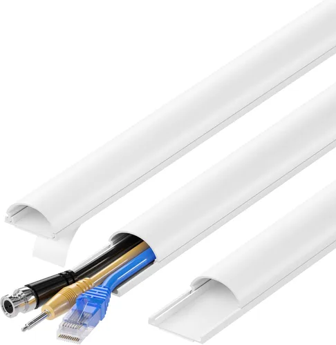 Vista 18 de ZhiYo Ocultador de cable de 39 pulgadas (3 piezas de 13 pulgadas de largo cada una), para 1-2 cables, cubiertas de cable autoadhesivas para cables