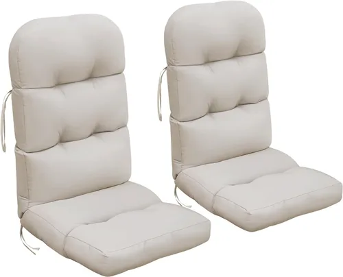 Vista 12 de Skypatio Adirondack - Cojín grueso para silla mecedora, impermeable, para patio al aire libre, con respaldo alto, color gris