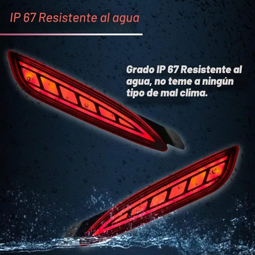 Vista 5 de Conjunto de Luz Antiniebla LED de Lente Roja para Parachoques Trasero Compatible con Mazda 6 2018-2021 cx5 cx-5 2022 Funciona como Lámpara