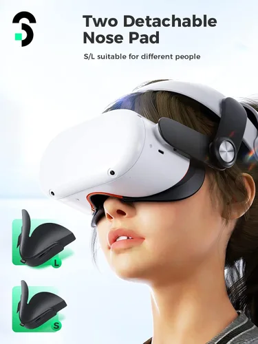 Vista 3 de Facial Interface for Quest 2, SOOMFON Face Pad Compatible with OculusMeta Quest 2, Face Cushion with 2 Replacement Pads Soft Face Pads Anti-Light