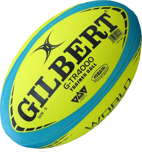 Vista 12 de World Rugby Shop X Gilbert G-TR4000 - Pelota de rugby para adultos y jóvenes, tallas 3, 4 y 5, cosida a mano, construcción de 3 capas