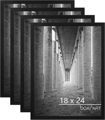 Vista 69 de DOAI ART Marco de fotos de 5x7 pulgadas, marco negro de 5x7 pulgadas para exhibición horizontal o vertical con montaje en pared y sobremesa Marco