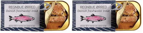 Vista 10 de Fangst Regnbue Orred Trucha de Agua Dulce Ahumada Enlatada con Enebro y Tomillo Limón 1 x 3.88 oz