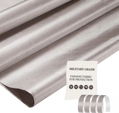 Vista 9 de Vehipa Tela Grado Militar Protección Faraday 19.7" x 43" Tela DIY para Bloqueo Inalámbrico para WiFi, Celular, GPS Tela de escudo inalámbrico DIY