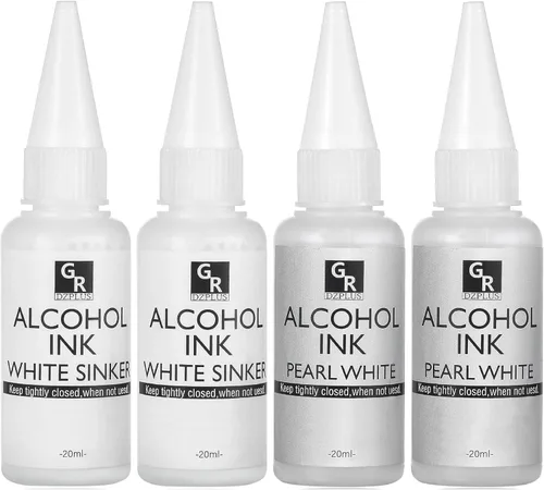 Vista 10 de Juego de tinta de alcohol metálico, 26 colores metálicos a base de alcohol para arte de resina, arte fluido, manualidades de resina, placa de Petri