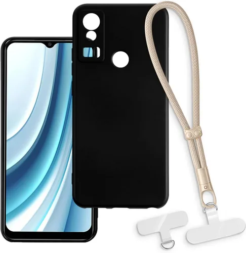 Vista 10 de Estuche y correa de muñeca para Lava Blaze Pro - transparente+negro Funda transparente + correa negra