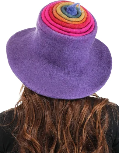 Vista 8 de Rainbow Borealis Heartfelted Witch Hat