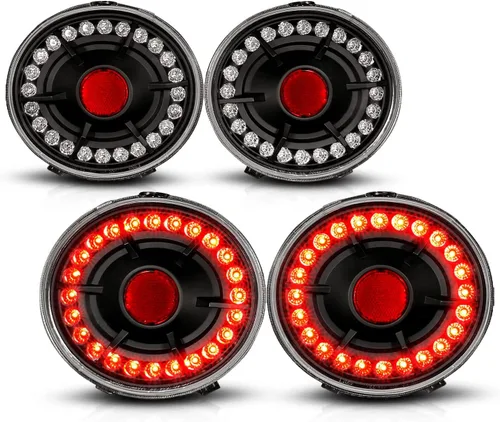 Vista 8 de AmeriLite L.E.D - Luces traseras negras para Chevy Corvette/Covette Z06, lado del pasajero y del conductor