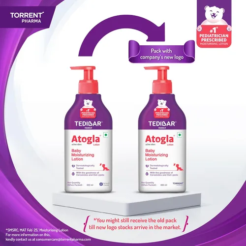 Vista 4 de YMPIGOY Atogla Curatio Loción para bebé, 13.5 fl oz Loción hidratante intensa para todo tipo de piel, protege contra erupciones y previene