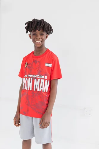Vista 2 de Marvel Avengers - Conjunto de camiseta de manga corta y pantalones cortos de malla para niños