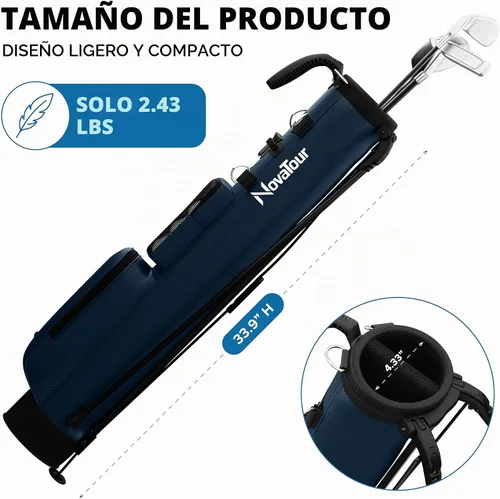 Vista 2 de Bolsa de golf Par 3, ultra ligera, pequeña bolsa de golf para par 3 y campos ejecutivos Azul (Atlantic Blue)