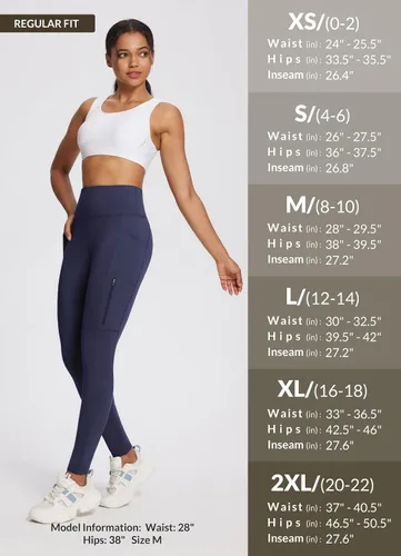 Vista 34 de baleaf Leggings con forro polar para mujer, impermeables, pantalones de senderismo de invierno, mallas térmicas para correr, bolsillos