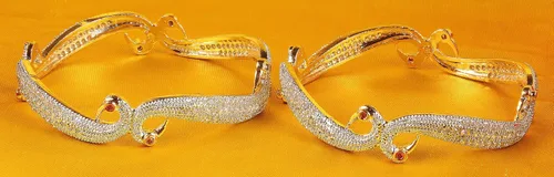 Vista 2 de Shiv_Collection Ethnic Bollywood Fashion CZ Stone Indian Bangles Traditional Jewelry