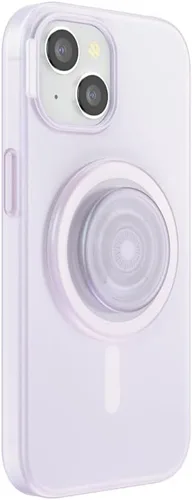 Vista 2 de PopSockets - Funda para iPhone 15 con agarre MagSafe, transparente Opalescente transparente