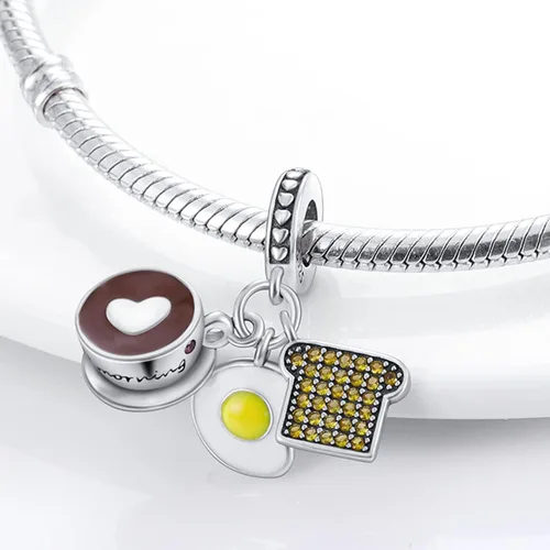 Vista 2 de NARMO Sterling Silver Charms for Pandora Bracelets Happy Birthday Charms Sterling Silver 925 Bracelet Charms for Women