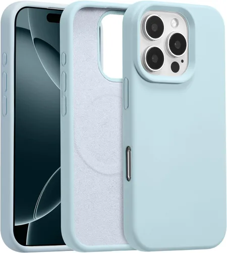 Vista 66 de Funda magnética de silicona para iPhone 13 Pro, color blanco antiguo [Compatible con Magsafe] [Forro de microfibra suave antiarañazos], funda