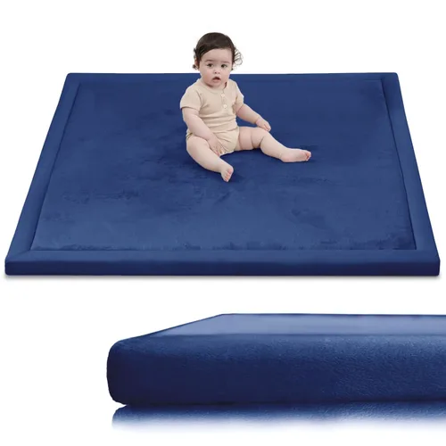 Vista 78 de Huloo Sleep - Tapete de juego para la habitación de bebés y niños pequeños, anticaídas, de espuma elástica de 1.3" de grosor, 28" x 72", terciopelo