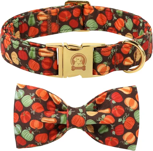 Vista 22 de MR. CHUBBYFACE - Collar de perro de San Valentín con corbatín, lindo collar de perro con corazón azul con hebilla de metal, collar de algodón
