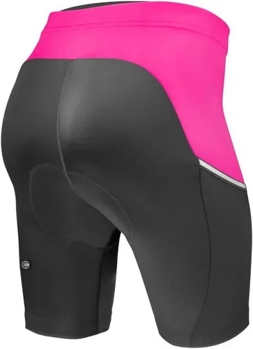 Vista 2 de AEROTECHDESIGNS Pantalones cortos de ciclismo acolchados Luna para mujer Bolsillo reflectante colorido Fabricado en Estados Unidos
