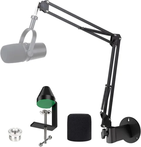 Vista 11 de YOUSHARES Extensión de soporte de micrófono, tubo de extensión de micrófono macho de 5/8 pulgadas hembra a 5/8 pulgadas para soportes de escritorio