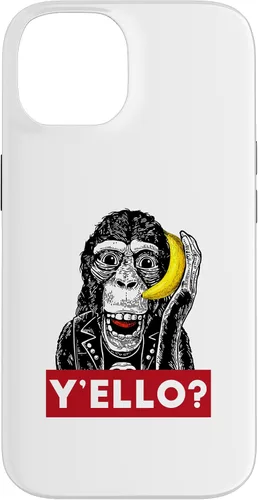 Vista 4 de Funda para iPhone 11 Pro Max Y'ello Monkey Calling Funny Supreme Print Case