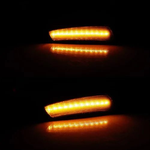 Vista 3 de Ahumado lente parachoques delantero Fender ámbar LED lado marcador luces para 2008 2009 Pontiac G8