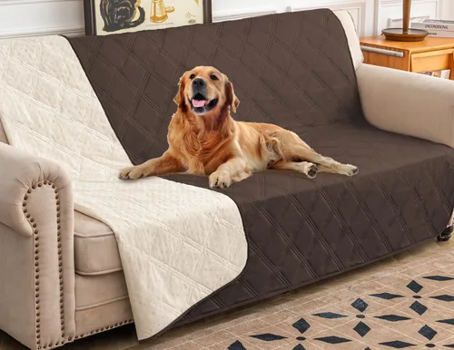 Vista 69 de Ameritex Funda impermeable para cama de perro, manta para mascotas con parte trasera antideslizante para muebles, cama, sofá