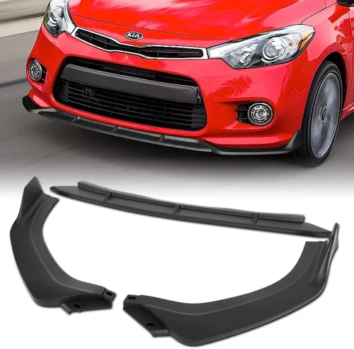 Vista 2 de Q1-TECH, 5 piezas de borde delantero + falda lateral Rocker Winglet Canard difusor ala compatible con Kia Forte Koup Coupé 2014 2015 2016 / 2