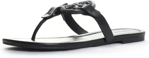 Vista 2 de Tory Burch Pantuflas Miller Pave para mujer, color negro perfecto, 6
