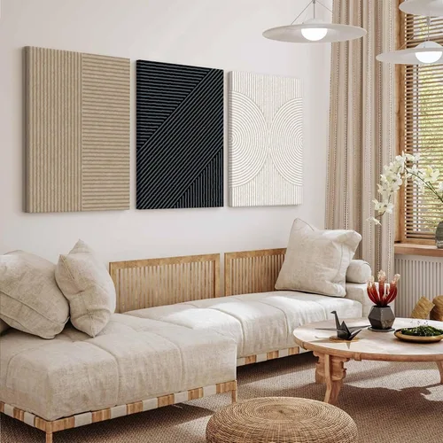 Vista 174 de Imágenes abstractas modernas para pared, arte de pared bohemio y neutro, arte de pared de línea minimalista, arte de pared beige, negro y marrón