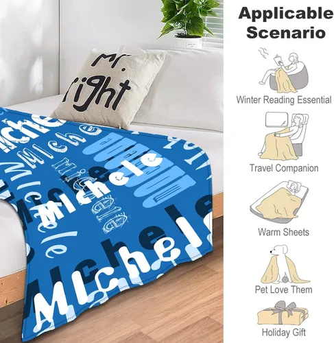 Vista 6 de Manta personalizada con nombre, mantas y mantas personalizadas para niños, bebés y adultos, manta con nombre personalizada para mujeres, hombres