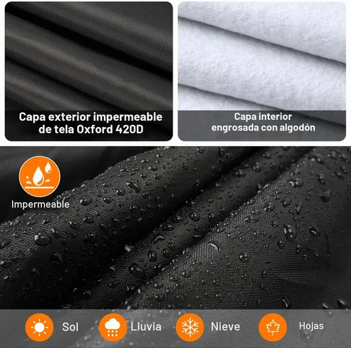 Vista 8 de Funda de coche para Ford Bronco de 2 puertas, 420D, funda impermeable para todo tipo de clima, sol, lluvia, UV, polvo, cubierta de cabina