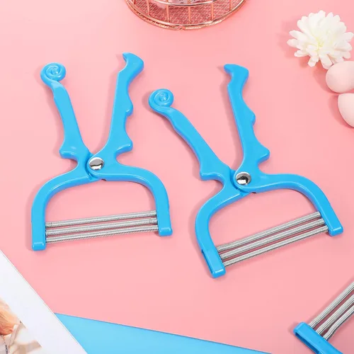 Vista 4 de Manual Facial Hair Removal Tool 3pcs Portable Coil Epilator for Women Lip and Eyebrow Hair Removal Facial Care Supplies