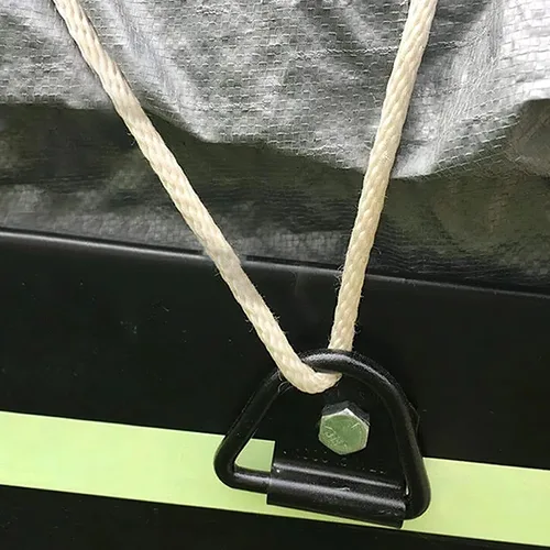 Vista 6 de Abrazadera de Tuerca de Ranura en T para Riel de Cubierta de Cama de Camioneta Pickup con Rosca 3/8"-16 Anillo de Anclaje de Amarre Gancho
