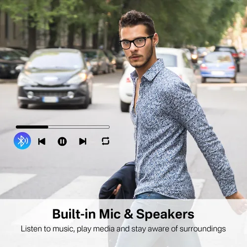Vista 12 de Gafas inteligentes con audio Bluetooth de oreja abierta y filtrado Negro