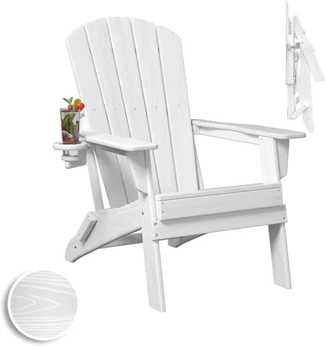 Vista 37 de Plawdlik Juego de 10 sillas plegables Adirondack con textura de madera, HDPE pesado para todo tipo de clima, juego cómodo junto a la piscina, patio