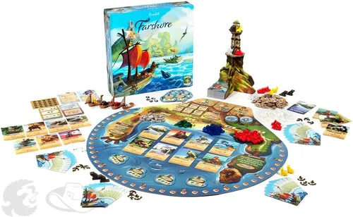 Vista 3 de Everdell Farshore Collector's Edition Juego de mesa Juego de estrategia independiente Aventura marinera de 1 a 4 jugadores en el mundo