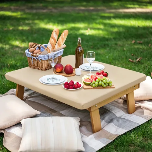 Vista 8 de Mantel Cuadrado Elástico Ajustable, Cubierta de Mesa de Poliéster Resistente al Viento, Mantel Resistente a Rayones y Lavable para Mesas Plegables