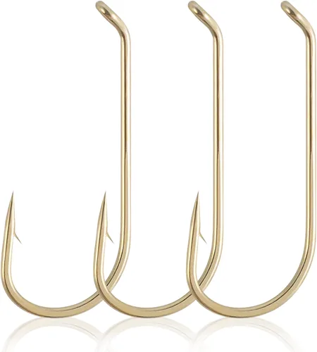 Vista 10 de Dr.Fish Paquete de 100 ganchos secos para moscas de acero de alto carbono, níquel negro, accesorios para atar moscas, trucha, salmón, anzuelos