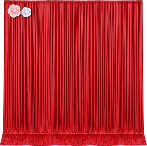 Vista 10 de Paneles de cortinas de fondo negras de 10 pies x 10 pies para fiestas, fiestas de cumpleaños, sin arrugas, cortinas de telón de fondo de tela