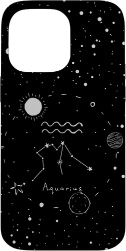 Vista 21 de Aquarius Astrology Celestial Zodiac Sign Aesthetic Case for iPhone 17