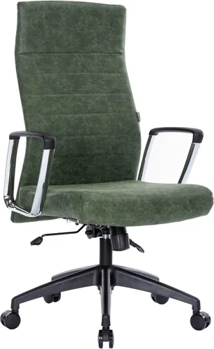 Vista 36 de LeisureMod Hilton Leather Executive Office Chair, Adjustable Height Negro